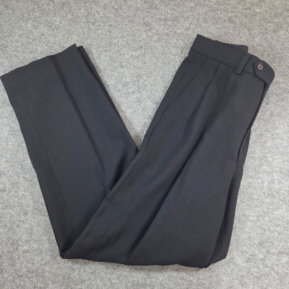 Vintage St Michael Marks Spencer Pants 32x31 Navy Wool Pleated Made UK 90s